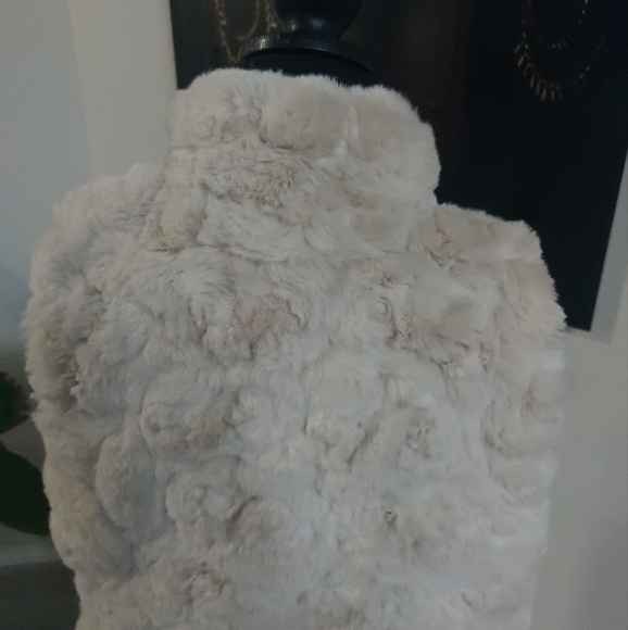Rachel Zoe Faux Fur Cream Color Vest Size Small NWNT - Picture 3 of 13